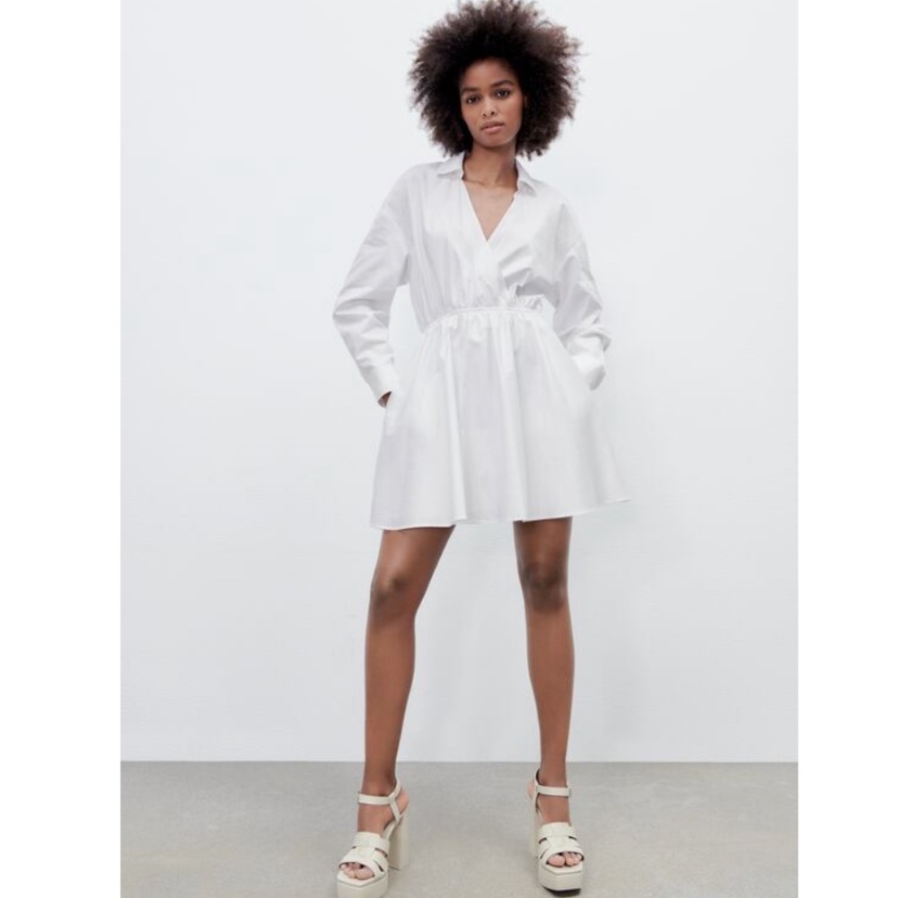 Zara White Shirt Dress